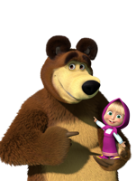 heroes & masha and the bear free transparent png image.