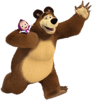 heroes & masha and the bear free transparent png image.