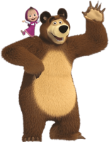 heroes & Masha and the bear free transparent png image.