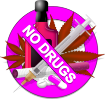 words phrases & No drugs free transparent png image.
