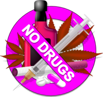 words phrases & no drugs free transparent png image.