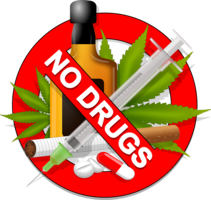 words phrases & No drugs free transparent png image.