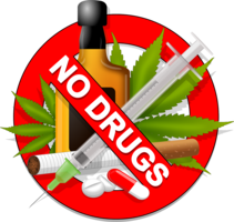 words phrases & no drugs free transparent png image.