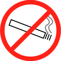 words phrases & No smoking free transparent png image.