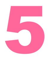 numbers & 5 free transparent png image.