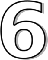 numbers & 6 free transparent png image.