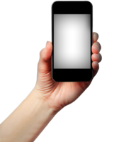 electronics & phone in hand free transparent png image.