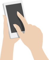 electronics & Phone in hand free transparent png image.