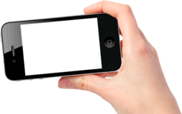 electronics & phone in hand free transparent png image.