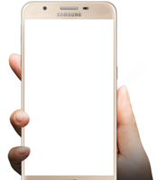 electronics & phone in hand free transparent png image.