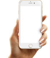 electronics & Phone in hand free transparent png image.