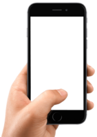 electronics & phone in hand free transparent png image.