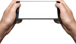 electronics & Phone in hand free transparent png image.