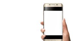 electronics & Phone in hand free transparent png image.