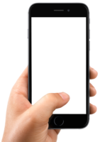 electronics & Phone in hand free transparent png image.