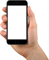 electronics & phone in hand free transparent png image.