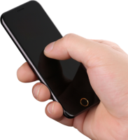 electronics & phone in hand free transparent png image.