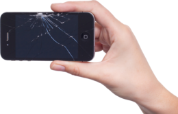 electronics & Phone in hand free transparent png image.