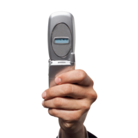 electronics & phone in hand free transparent png image.