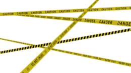 words phrases & Police tape free transparent png image.
