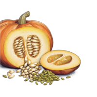 fruits & Pumpkin seeds free transparent png image.