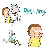heroes & Rick and morty free transparent png image.