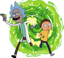 heroes & Rick and morty free transparent png image.