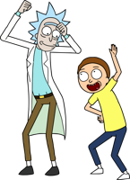 heroes & rick and morty free transparent png image.