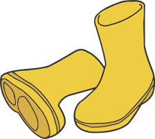 clothing & Rubber boots free transparent png image.