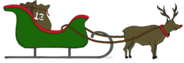 holidays & Santa sleigh free transparent png image.