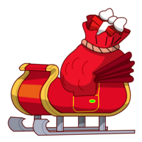 holidays & Santa sleigh free transparent png image.