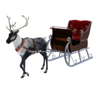 holidays & Santa sleigh free transparent png image.