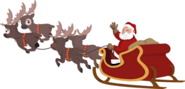 holidays & Santa sleigh free transparent png image.