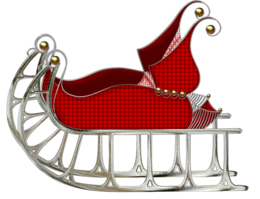 holidays & Santa sleigh free transparent png image.