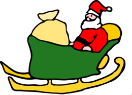 holidays & Santa sleigh free transparent png image.