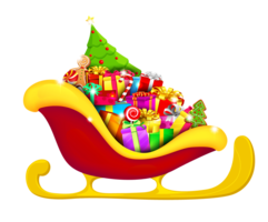 holidays & Santa sleigh free transparent png image.