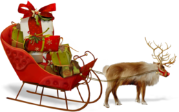 holidays & Santa sleigh free transparent png image.