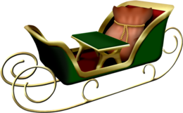 holidays & Santa sleigh free transparent png image.