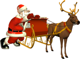 holidays & Santa sleigh free transparent png image.