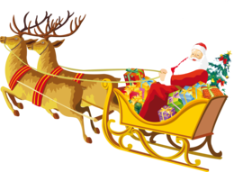 holidays & Santa sleigh free transparent png image.