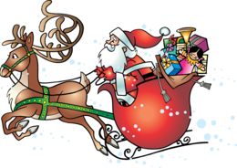 holidays & Santa sleigh free transparent png image.