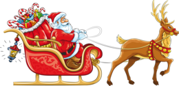 holidays & Santa sleigh free transparent png image.