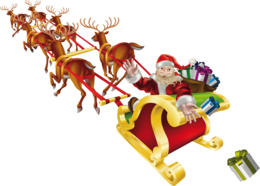 holidays & Santa sleigh free transparent png image.