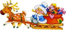 holidays & santa sleigh free transparent png image.