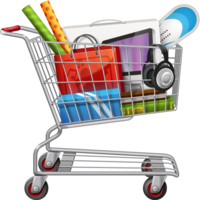 objects & Shopping cart free transparent png image.