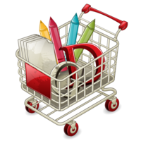 objects & shopping cart free transparent png image.