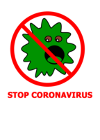 words phrases & Stop coronavirus free transparent png image.