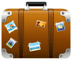 clothing & suitcase free transparent png image.