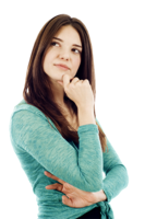 people & Thinking woman free transparent png image.