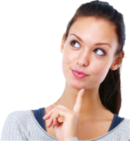 people & Thinking woman free transparent png image.